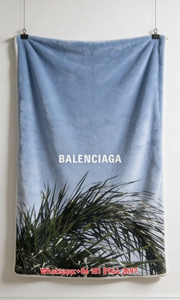 Balenciaga Palm Leaf Flannel Sofa Throw Blanket for Wall Hanging BA074